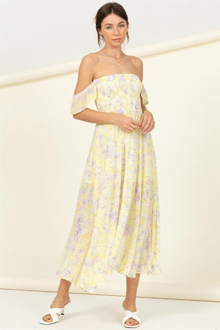 Breezy Bloom Off The Shoulder Maxi Dress #Firefly Lane Boutique1
