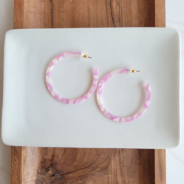 Bubblegum Pink Acrylic Hoop Earrings #Firefly Lane Boutique1
