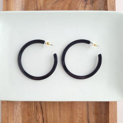 Cameron Acrylic Black Hoop Earrings #Firefly Lane Boutique1