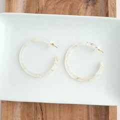 Cameron Acrylic Clear Hoop Earrings #Firefly Lane Boutique1
