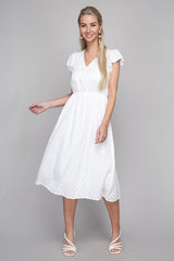 Capturing Moments Eyelet A-Line Midi Dress #Firefly Lane Boutique1