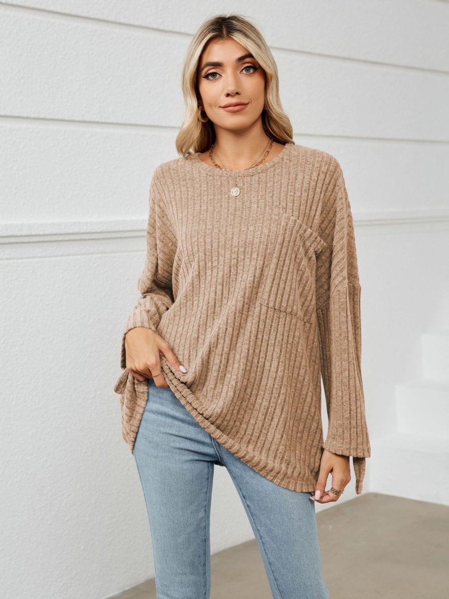 Casual Coziness Long Sleeve Relax T-Shirt #Firefly Lane Boutique1
