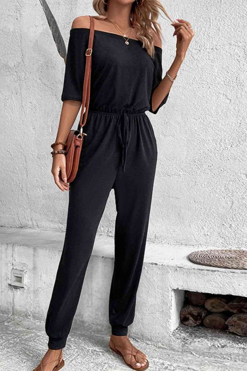 Chasing Midnight Off The Shoulder Jumpsuit #Firefly Lane Boutique1