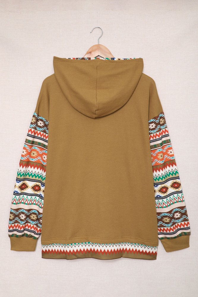 Cheer Up Plus Size Aztec Print Hoodie #Firefly Lane Boutique1