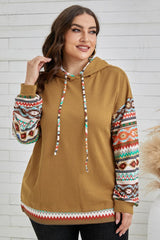 Cheer Up Plus Size Aztec Print Hoodie #Firefly Lane Boutique1
