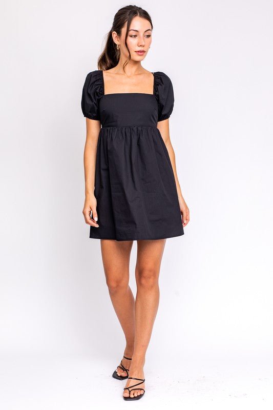 Cheers To Summer Mini Babydoll Puff Sleeve Dress #Firefly Lane Boutique1