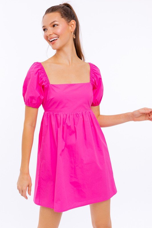 Cheers To Summer Mini Babydoll Puff Sleeve Dress #Firefly Lane Boutique1