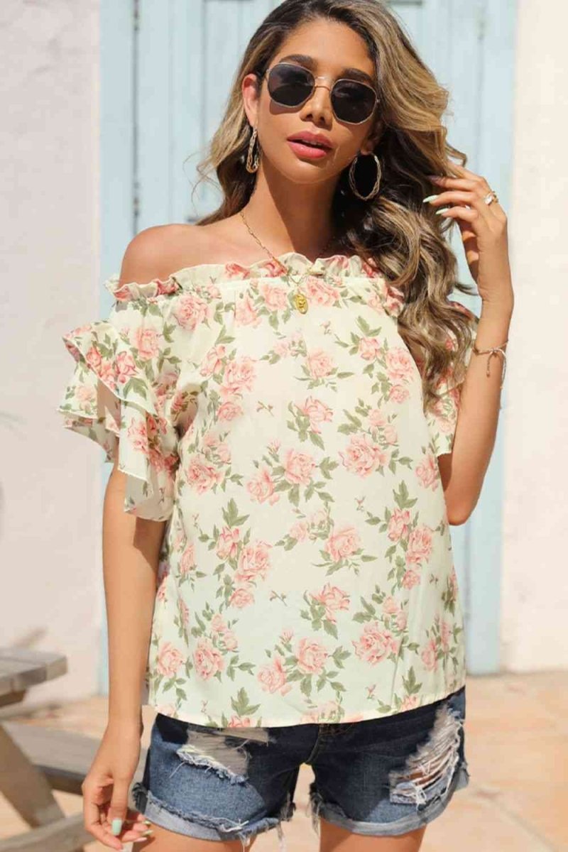 Cherished Memories Off The Shoulder Blouse #Firefly Lane Boutique1