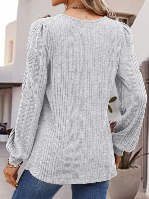 Chic Square Neck Long Sleeve Top #Firefly Lane Boutique1