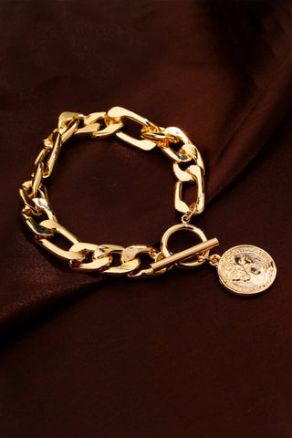 Chunky Chain Toggle Clasp Coins Bracelet #Firefly Lane Boutique1