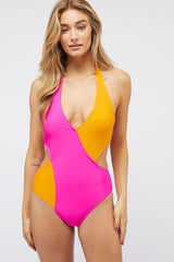 Citrus Splash One Piece Color Block Swimsuit #Firefly Lane Boutique1
