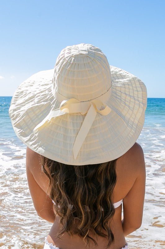 Classic Bow Accent Sunhat Extra Wide Brim #Firefly Lane Boutique1