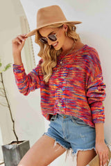 Colorful Sweater - Cable Knit - Casual Chic Look -Womens colorful trendy sweater. Confetti Sweater. #Firefly Lane Boutique1