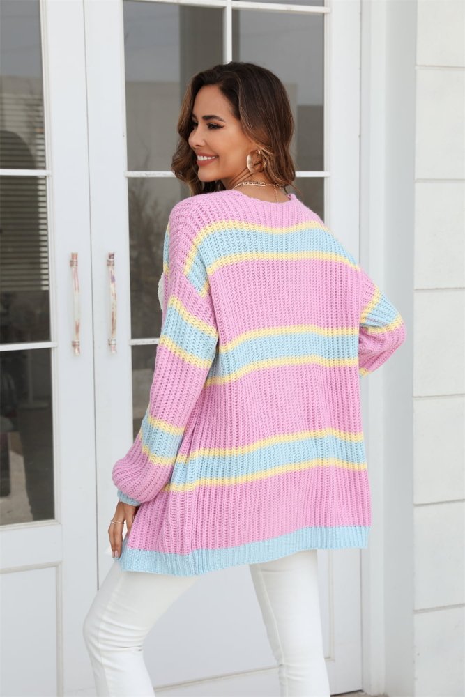 Cotton Candy Drop Shoulder Sweater Cardigan #Firefly Lane Boutique1