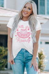 Cowboy Hat Graphic Round Neck Tee #Firefly Lane Boutique1