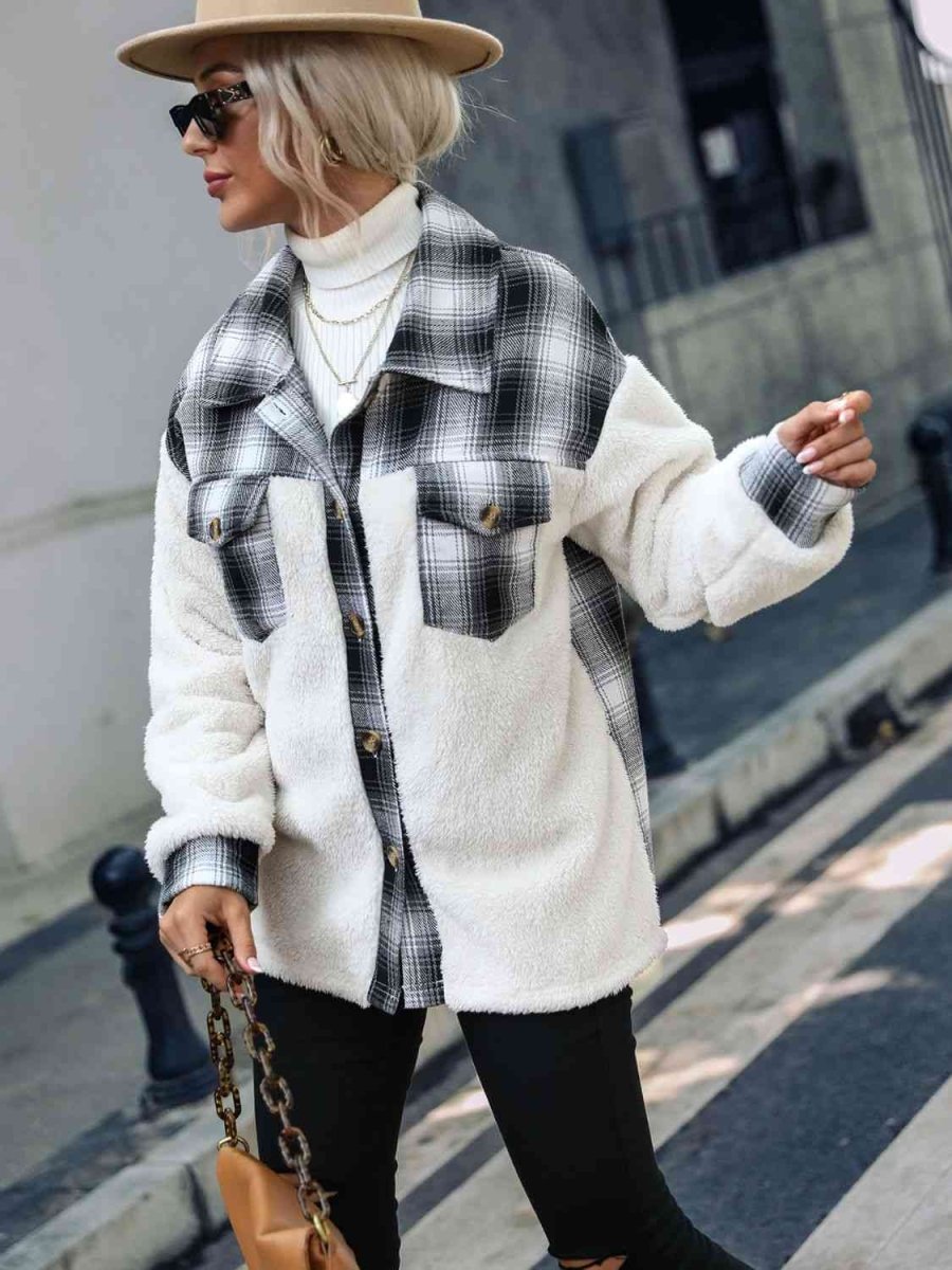 Cozy Checkmate Plaid Fleece Jacket #Firefly Lane Boutique1