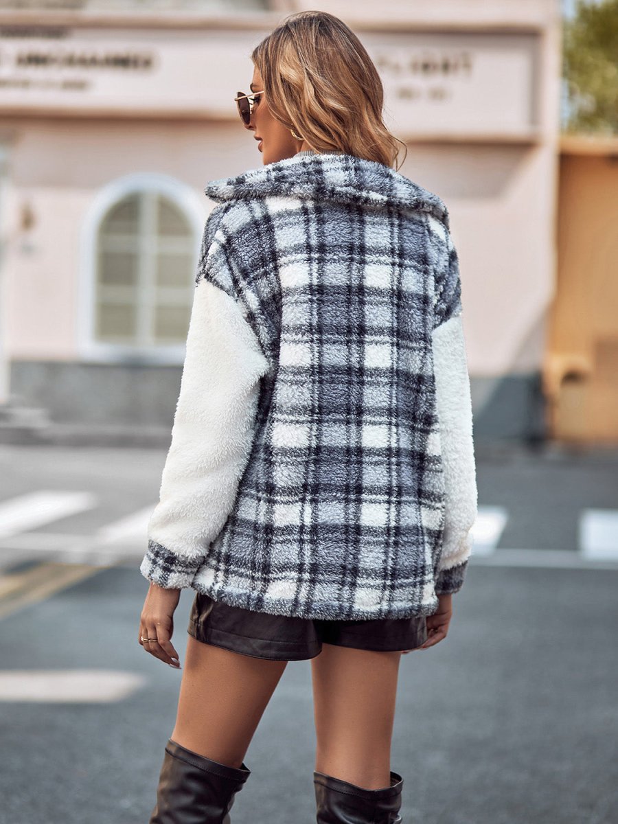 Cozy Style Sherpa Plaid Shacket #Firefly Lane Boutique1