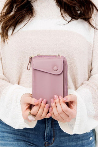 Crossbody Bag For IPhone - purple crossbody bag that will hold your iPhone or phone. #Firefly Lane Boutique1