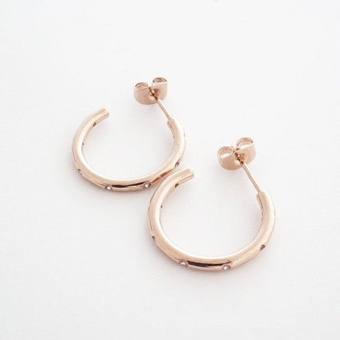 Crystal Dotted Hoops Tiny Earrings #Firefly Lane Boutique1