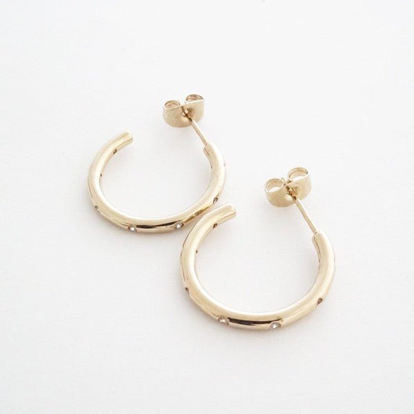 Crystal Dotted Hoops Tiny Earrings #Firefly Lane Boutique1