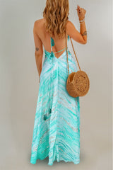 Crystal Waters Tie-Dye Halter Neckline Dress #Firefly Lane Boutique1