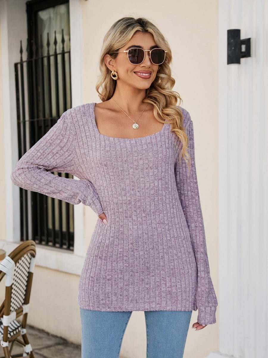 Cuddle Up Ribbed Scoop Neck Sweater #Firefly Lane Boutique1