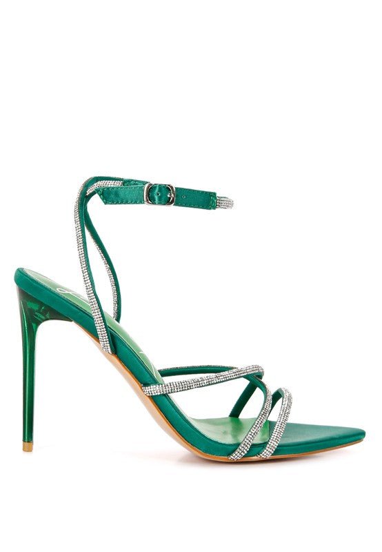 Dare Diamante Strap High Heeled Stiletto Sandals #Firefly Lane Boutique1