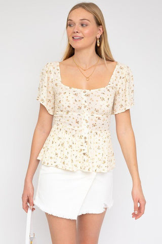 Darling Floral Babydoll Style Blouse #Firefly Lane Boutique1
