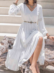 Dreamweaver White Boho Dress #Firefly Lane Boutique1