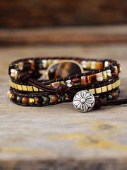 Earthy Enchantment Layered Crystal Bead Bracelet #Firefly Lane Boutique1