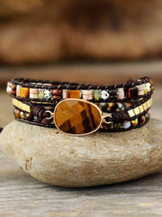 Earthy Enchantment Layered Crystal Bead Bracelet #Firefly Lane Boutique1