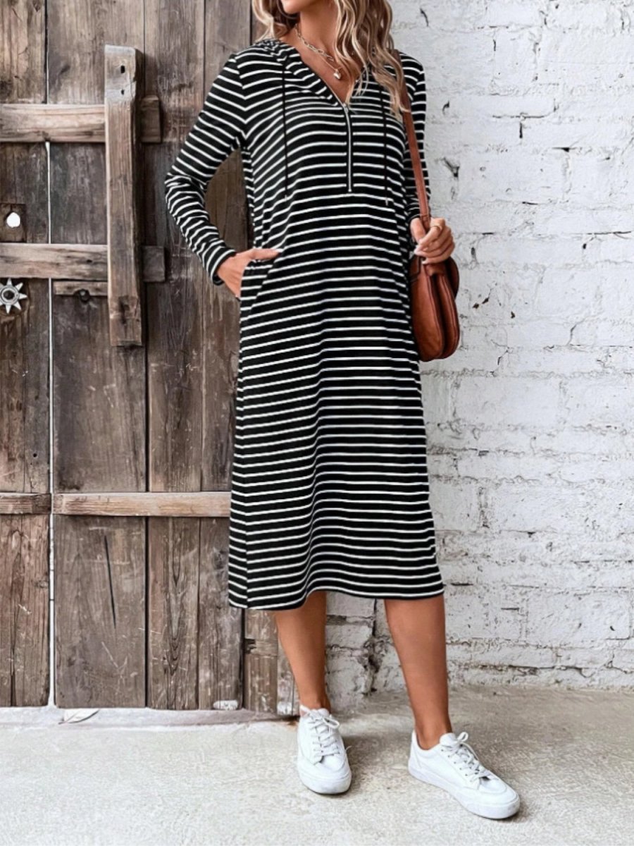 Effortless Stripe Midi Shirt Dress #Firefly Lane Boutique1