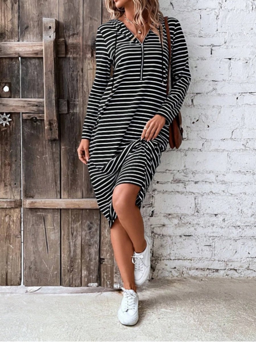 Effortless Stripe Midi Shirt Dress #Firefly Lane Boutique1