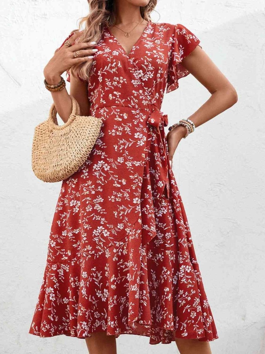 Enchanted Garden Red Floral Dress #Firefly Lane Boutique1