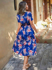 Everlasting Petal Midi Blue Floral Dress #Firefly Lane Boutique1