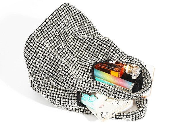 Exquisite Sparkling Rhinestone Bucket Bag #Firefly Lane Boutique1