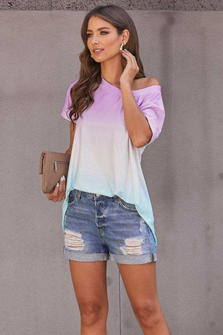 Faded Ombre T-Shirt -Shirts & Tops#Firefly Lane Boutique1