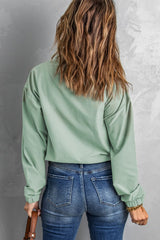 Feeling The Chill Half Zip Seafoam Green Sweatshirt #Firefly Lane Boutique1