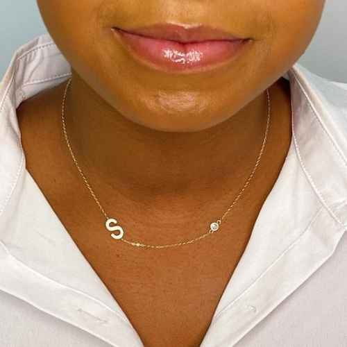 Finest Shine Sterling Silver Small Initial Necklace #Firefly Lane Boutique1