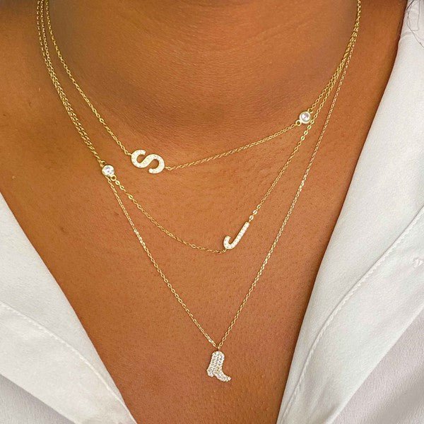 Finest Shine Sterling Silver Small Initial Necklace #Firefly Lane Boutique1