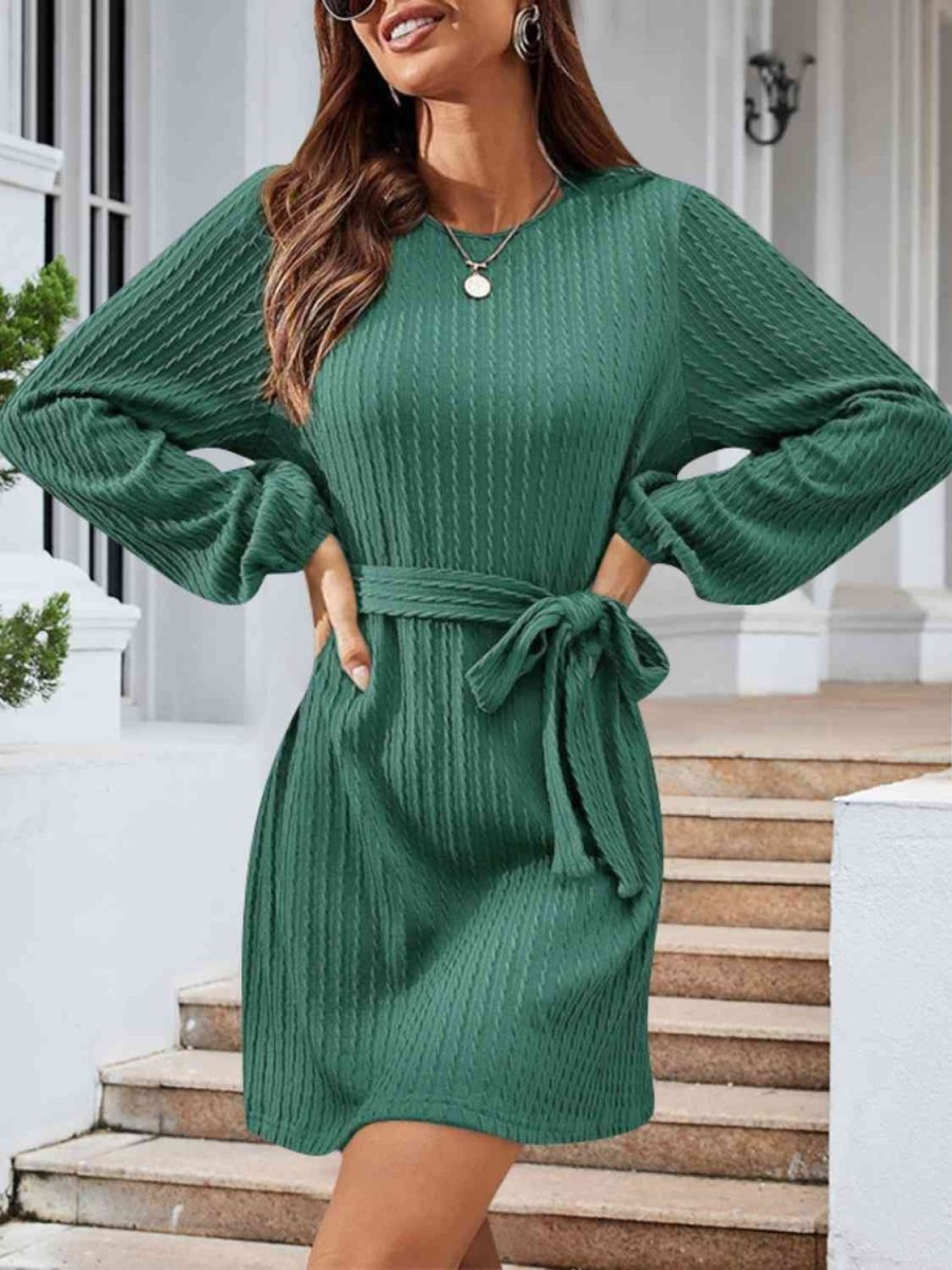 Front Knot Cozy Womens Sweater Dress #Firefly Lane Boutique1