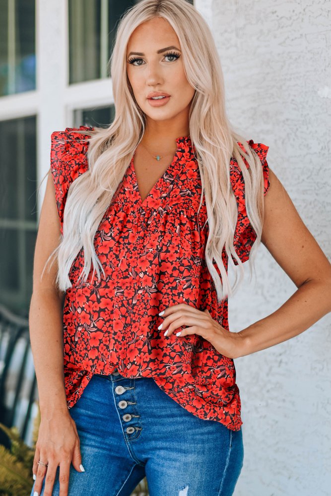 Garden Essence Pretty Floral Blouses #Firefly Lane Boutique1
