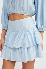 Gentle Breeze Blue Mini Skirt #Firefly Lane Boutique1