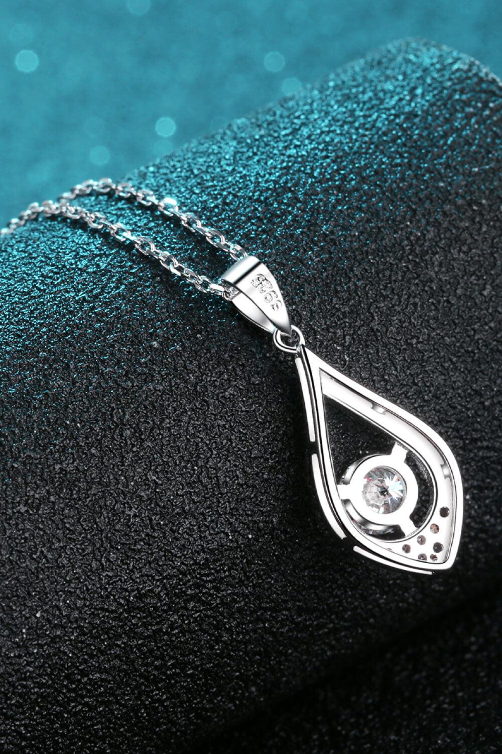 Forever Moissanite Pendant Necklace -Womens sterling silver drop necklace with lab diamond. #Firefly Lane Boutique1