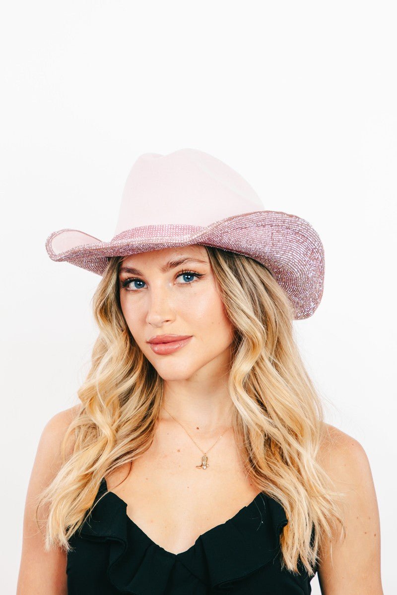 Glimmering Glamour Pink Rhinestone Cowboy Hat #Firefly Lane Boutique1