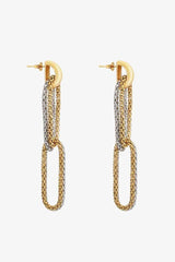 Gold-Plated D-Shaped Gold Drop Earrings #Firefly Lane Boutique1