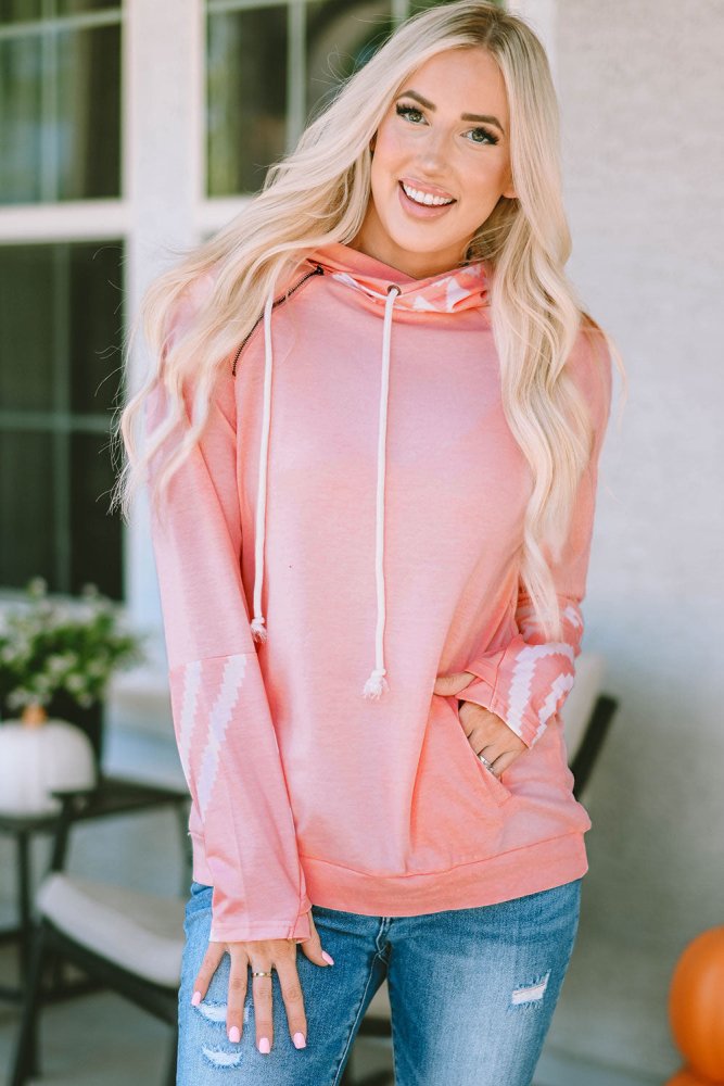 Gotta Vibe Printed Light Pink Hoodie #Firefly Lane Boutique1