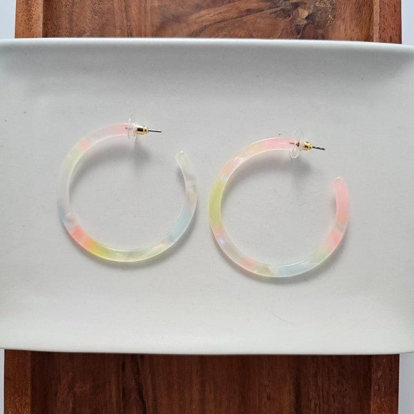 Halo Hues Hoop Neon Iridescent Earrings #Firefly Lane Boutique1
