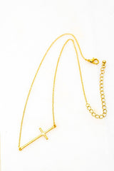 Hammered Sideway Cross Necklace For Women #Firefly Lane Boutique1