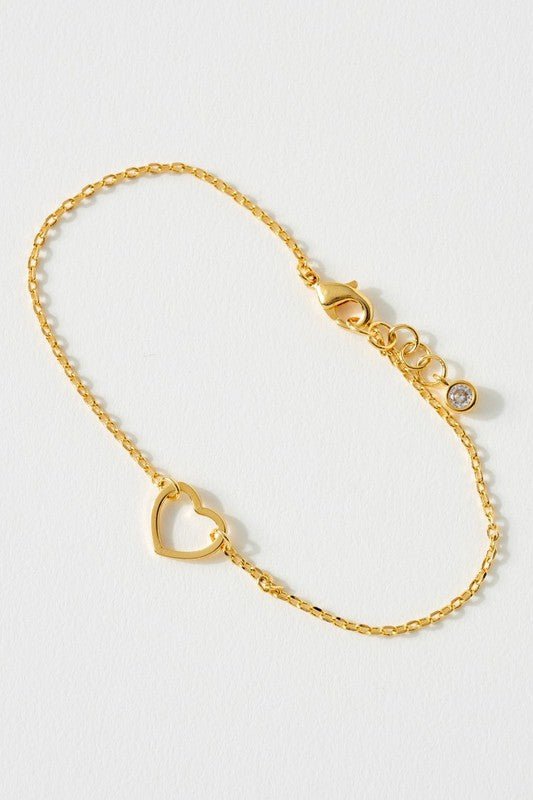 Heart Charm Bracelet Gold Plated 18k #Firefly Lane Boutique1
